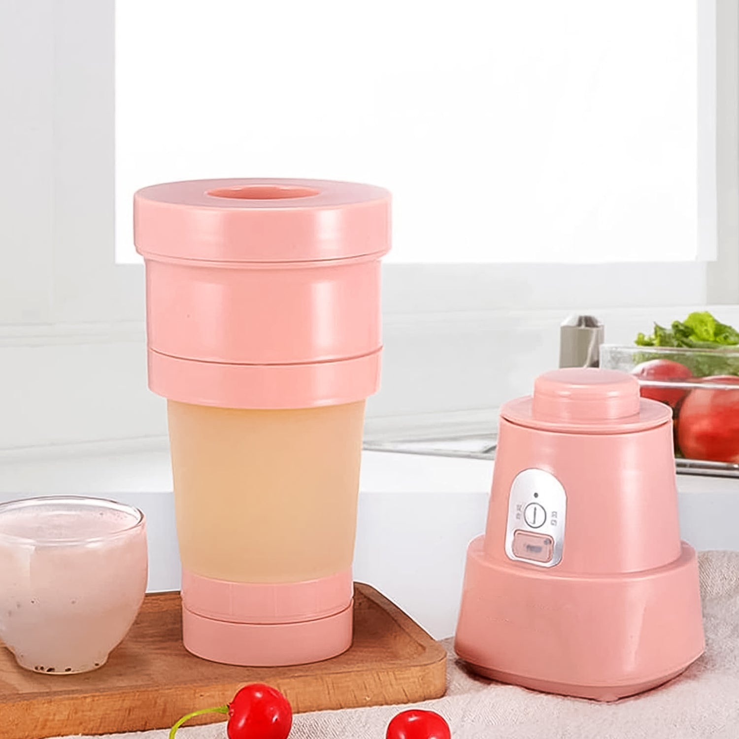 Foldable Electric Juicer Portable Blender Stainless Steel 6 Blades (500 Ml) - Shop Gharse