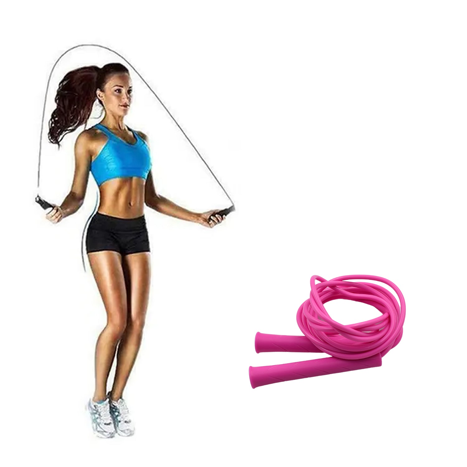 0648 3m Plastic Adjustable Wire Skipping Skip High Speed Jump Rope Cross Fit Fitness Equipment Exercise Workout - Shop Gharse