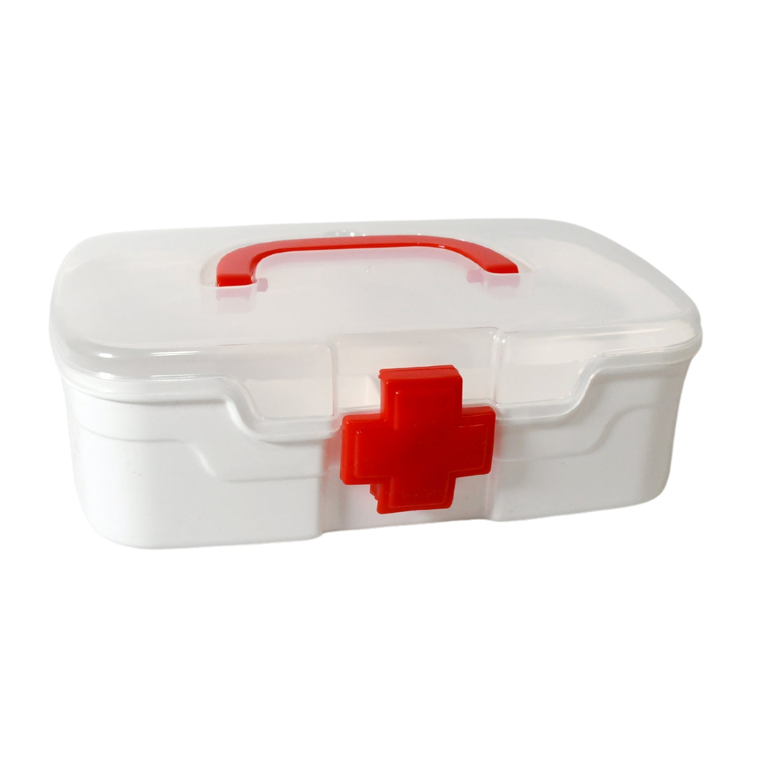 12734 Medical Box 1 Piece Indoor Outdoor Medical Utility Medicine Storage Box Detachable Tray Medical Box Multi Purpose Regular Medicine First Aid Box With Handle  Transparent Lid - Shop Gharse