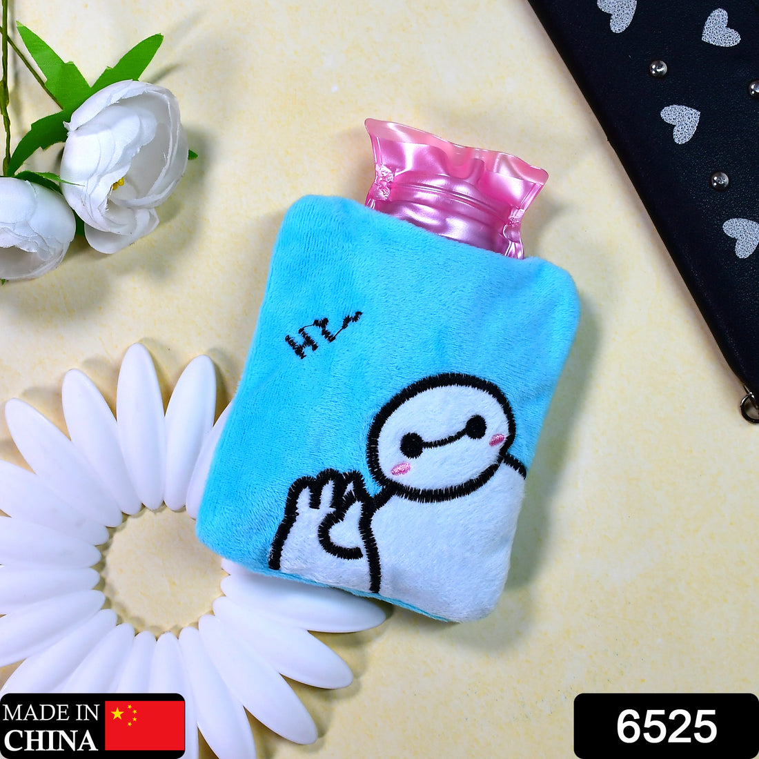 6525 Blue Baymax Small Hot Water Bag With Cover For Pain Relief Neck Shoulder Pain And Hand Feet Warmer Menstrual Cramps. - Shop Gharse