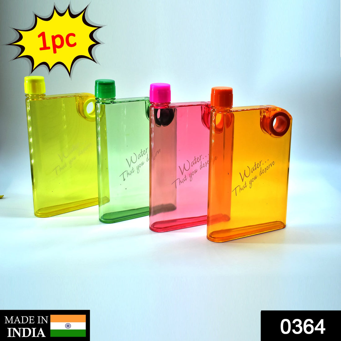 0364 Notebook Style Slim Water Bottle (380 Ml Multicolor) - Shop Gharse