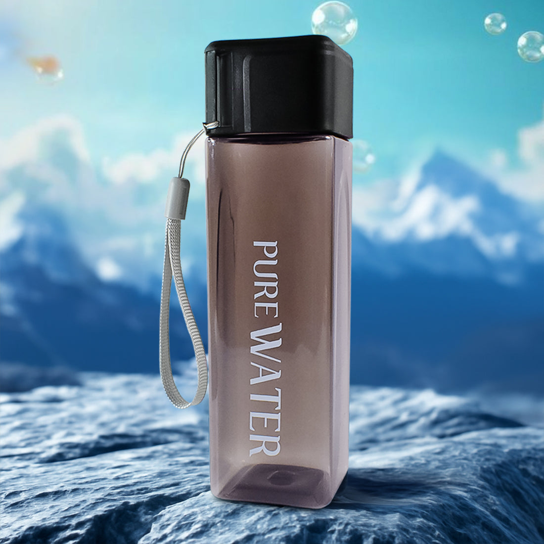 Premium 450ml Square Shape Plastic Water Bottle (1 Pc) - Shop Gharse