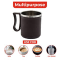 Coffee Mug With Lid And Handle-plastic Covered Stainless Steel Mug (Random Color Approx 200 Ml) - Shop Gharse