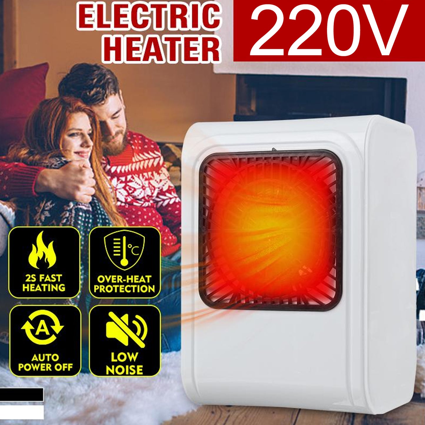6645 Warm Wind Room Heater 220v Heater For Office  Bedroom Use Heater - Shop Gharse