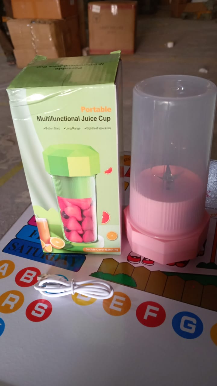 Portable Multifunctional Electric Juicer Cup Usb Juice Maker 6 Blade (350 Ml) - Shop Gharse