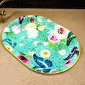 Plastic Flower Printed Design Serving Tray (3 Pcs Set  Mix Color) - Shop Gharse