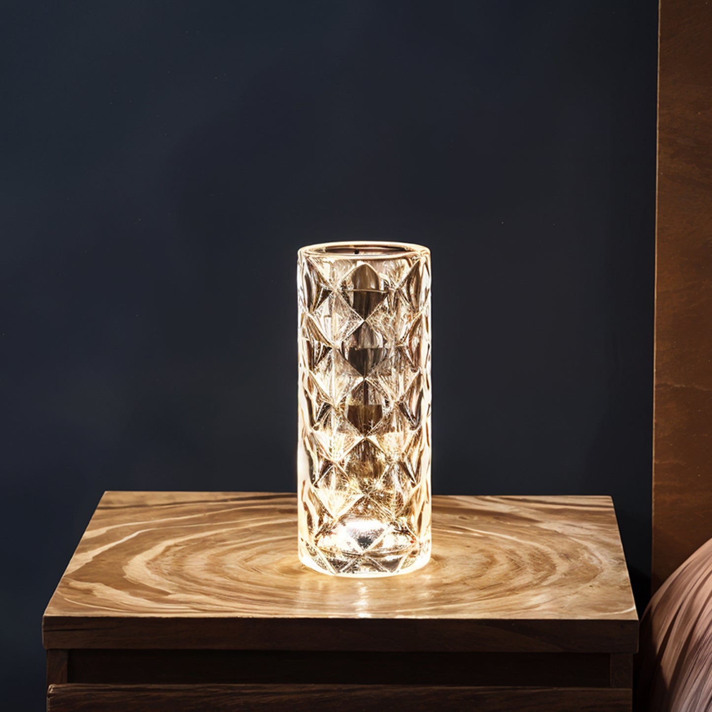 Premium Diamond Cut Crystal Table Lamp (1 Pc  Without Remote  Cable) - Shop Gharse