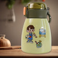 Vacuum Insulation Flask Bottle With Straw For Sports Adult Children (Approx 480ml) - Shop Gharse