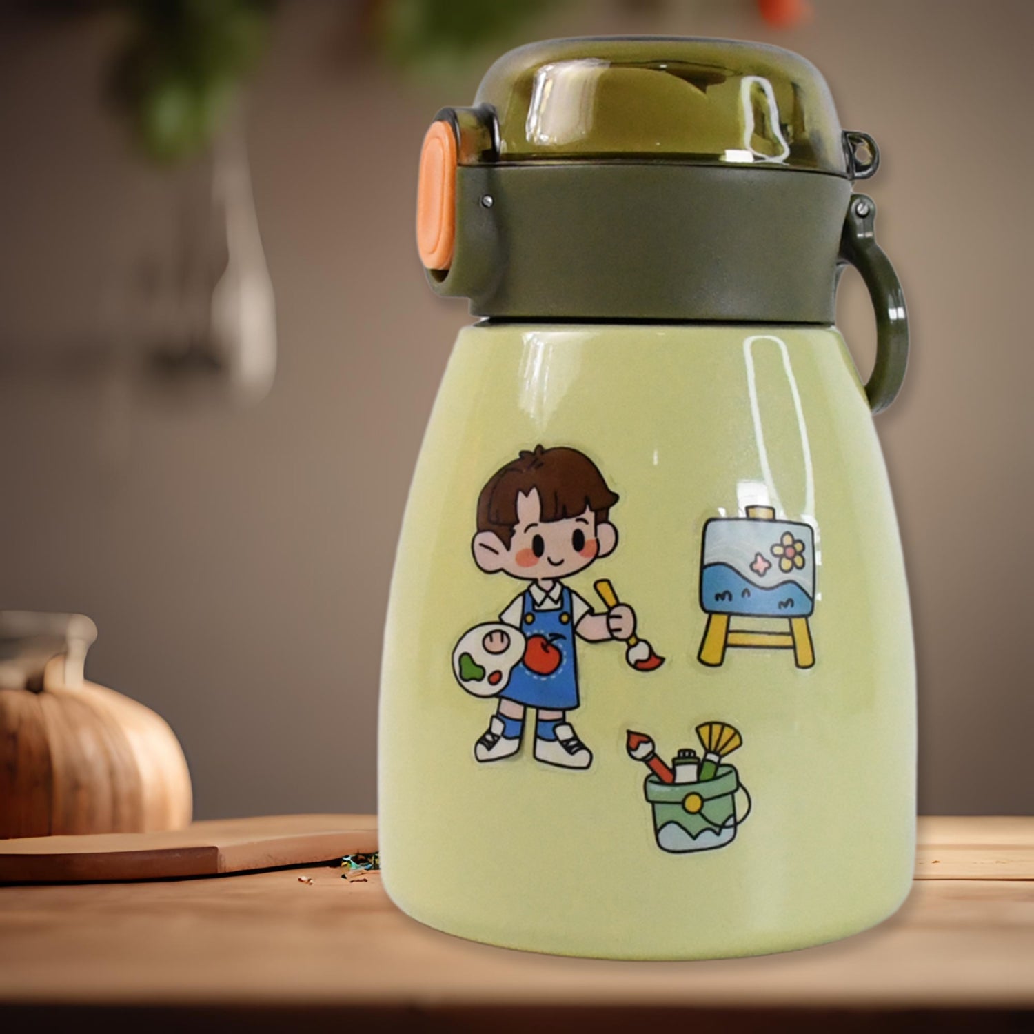 Vacuum Insulation Flask Bottle With Straw For Sports Adult Children (Approx 480ml) - Shop Gharse