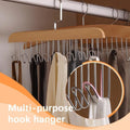 Space Saving 8 Hooks Wooden Hangers (Hanging Hook Included  1 Pc) - Shop Gharse