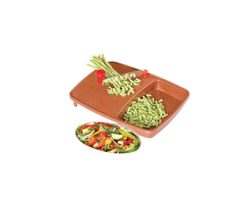 2103 Thick Plastic Kitchen Chopping Cutting Slicing Tray With Holder - Shop Gharse