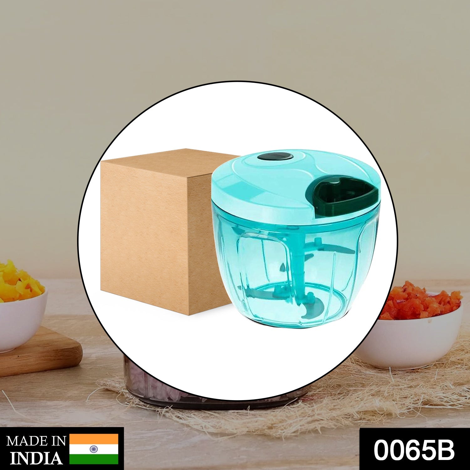 0065b Manual Stainless Steel Compact Extra Sharp Hand Held Vegetable Chopperslicer With 5 Blades (750 Ml) - Shop Gharse