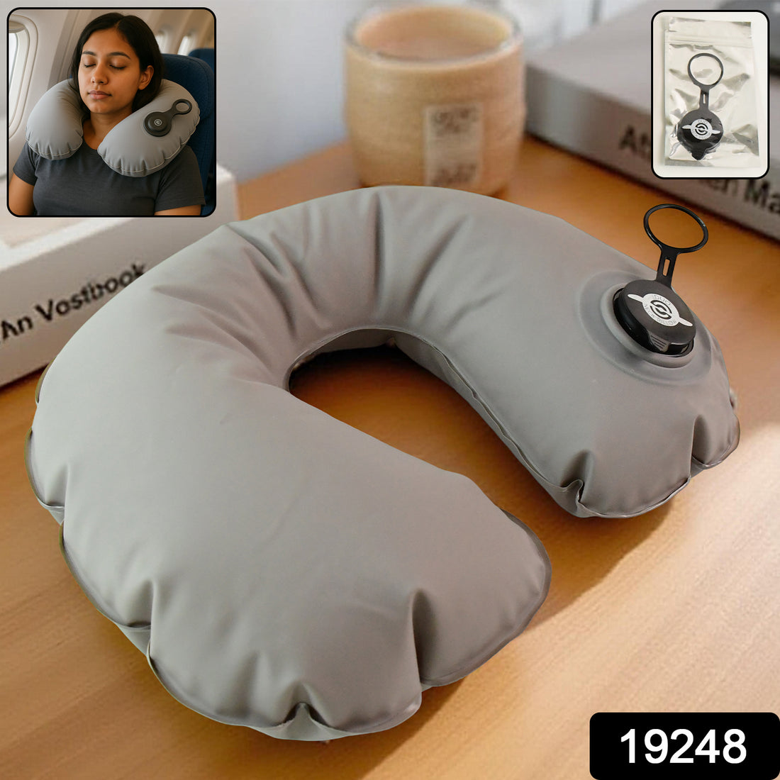 Premium Quality Inflatable Travel Neck Pillow (1 Pc) - Shop Gharse