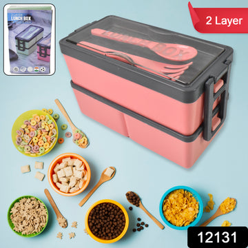 Plastic 3 Layer Leak Proof 3 Compartment Lunch Box For Office  (1 Pc) - Shop Gharse