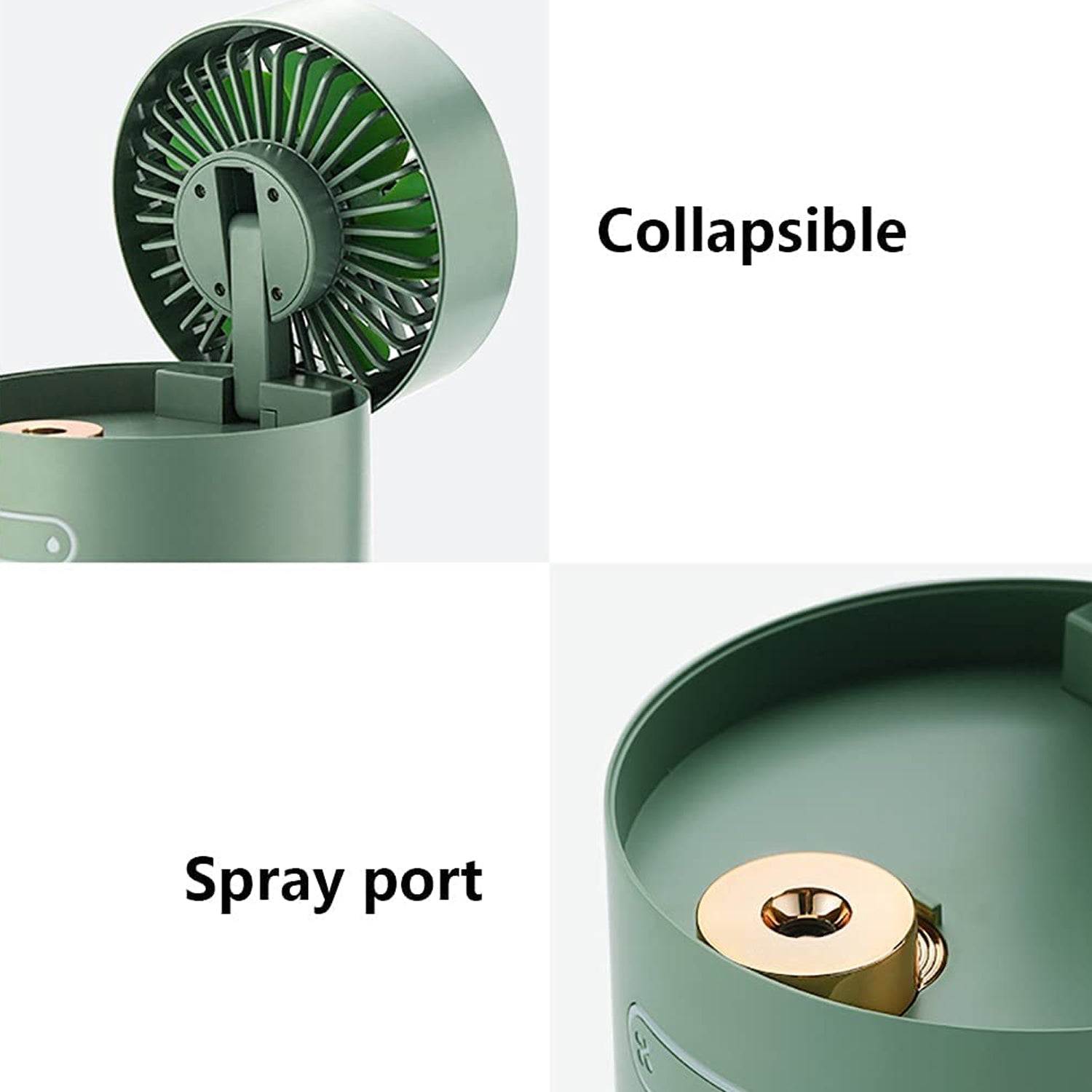7615 Mini Desktop Cooling Fan Automatic Shaking Head Rotating Spray Humidifier Fan Water Cooling Small Fan Desktop Mini Air Conditioning Fan With Small Water Tank (Battery Not Include) - Shop Gharse