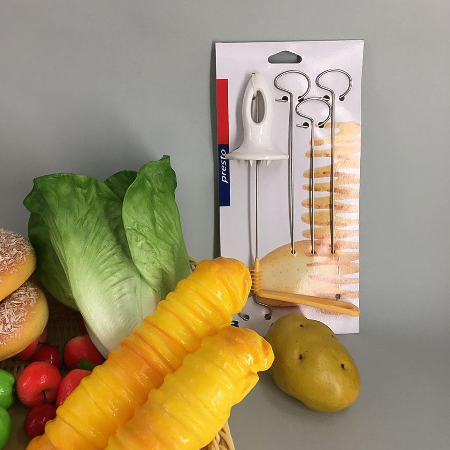 1 Set Potato Spiral Cutter Potato Twister (4 Spits) - Shop Gharse