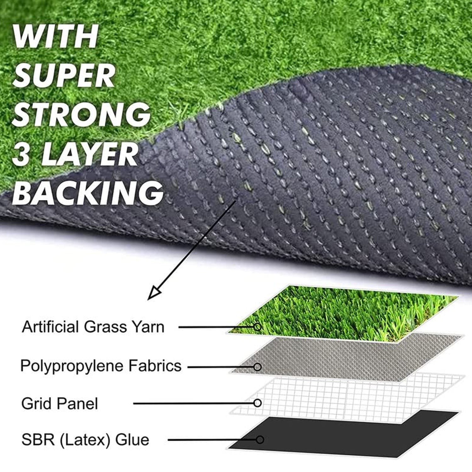 0612 Artificial Grass For Balcony Or Doormat Soft And Durable Plastic Turf Carpet 58x38cm - Shop Gharse