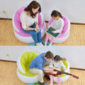 Kids Inflatable Sofa Chair With Backrest  Foot Air Pump With Hose (1 Set  85x74 Cm Approx) - Shop Gharse