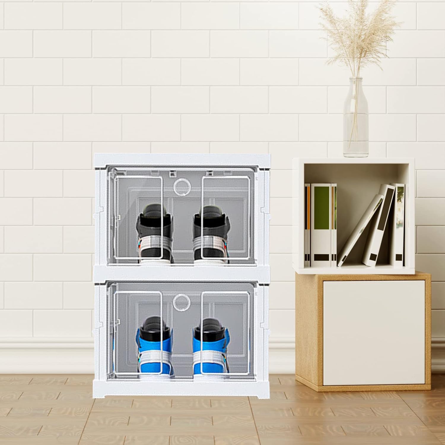 Stackable Multifunctional Storage For Clothes Foldable Drawer Shelf Basket Utility Cart Rack Storage Organizer Cart For Kitchen Pantry Closet Bedroom Bathroom Laundry (2 Layer 1 Pc) - Shop Gharse