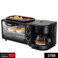 2788 3 In 1 Breakfast Maker Portable Toaster Oven Grill Pan  Coffee Maker Full Breakfast Ready At One Go - Shop Gharse