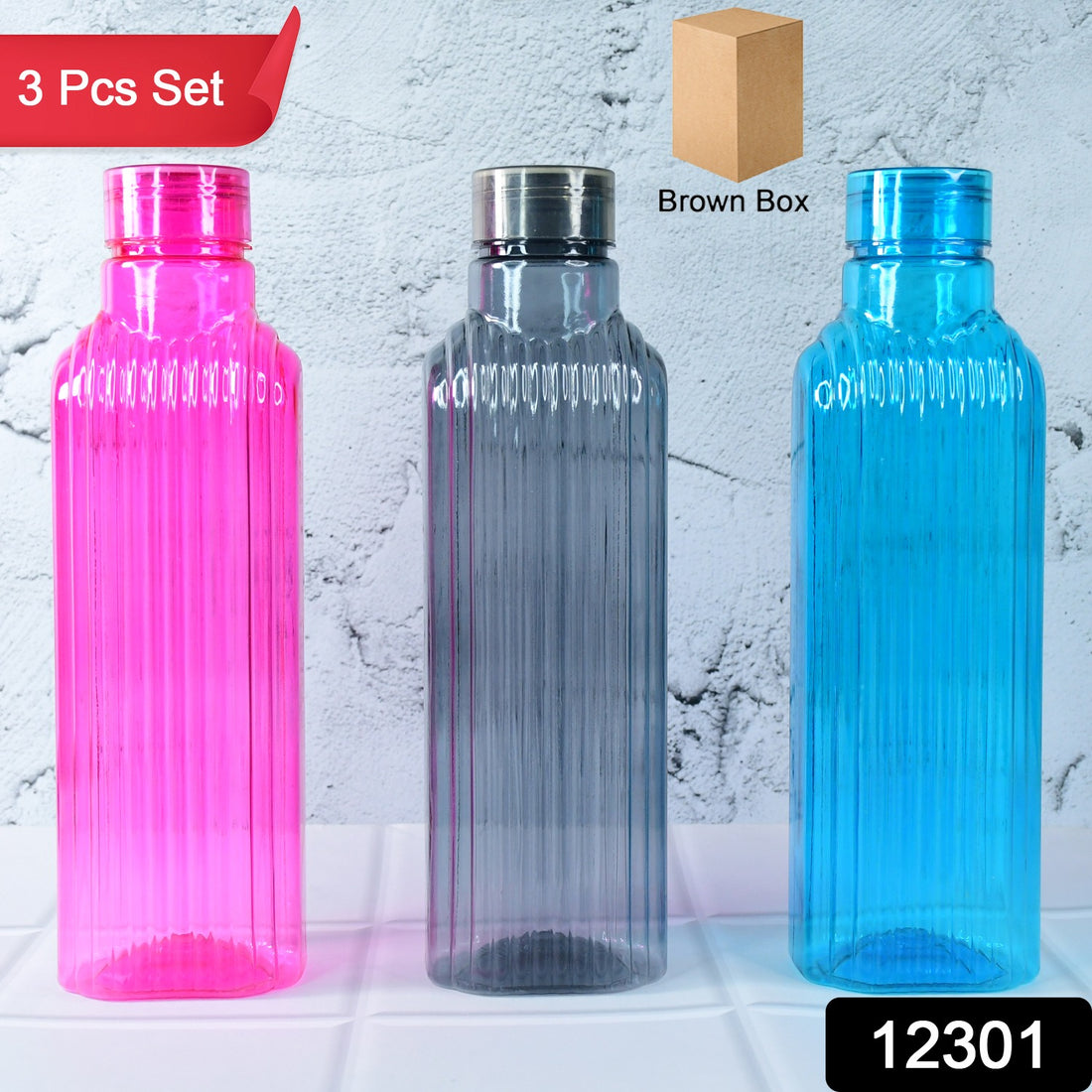 Transparent Fridge Water Bottles (3 Pc) - Shop Gharse