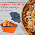 10026 Reusable Pizza Storage Containers With 5 Microwavable Serving Trays Silicone Container Expandable  Adjustable For Packing Pizza At Home  Outdoor - Shop Gharse