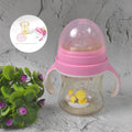 Plastic Baby Feeding Bottle With Handles Cleaning Brush  Straw (240 Ml  1 Pc) - Shop Gharse