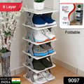 9097 Smart Shoe Rack With 6 Layer Shoes Stand Multifunctional Entryway Foldable  Collapsible Door Shoe Rack Free Standing Heavy Duty Plastic Shoe Shelf Storage Organizer Narrow Footwear Home - Shop Gharse