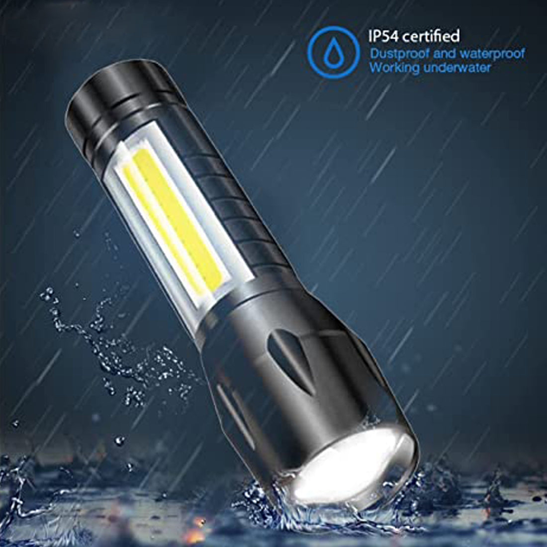 7528  Mini Search Rechargeable Led Long Range Flashlight Emergency Light Torch - Shop Gharse