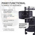 Metal Round High Quality Kitchen Trolley With Wheels (3 Layer  1 Pc) - Shop Gharse