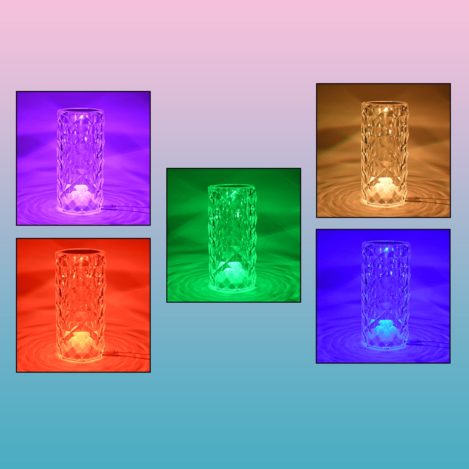 Premium Diamond Cut Crystal Table Lamp (1 Pc  Without Remote  Cable) - Shop Gharse