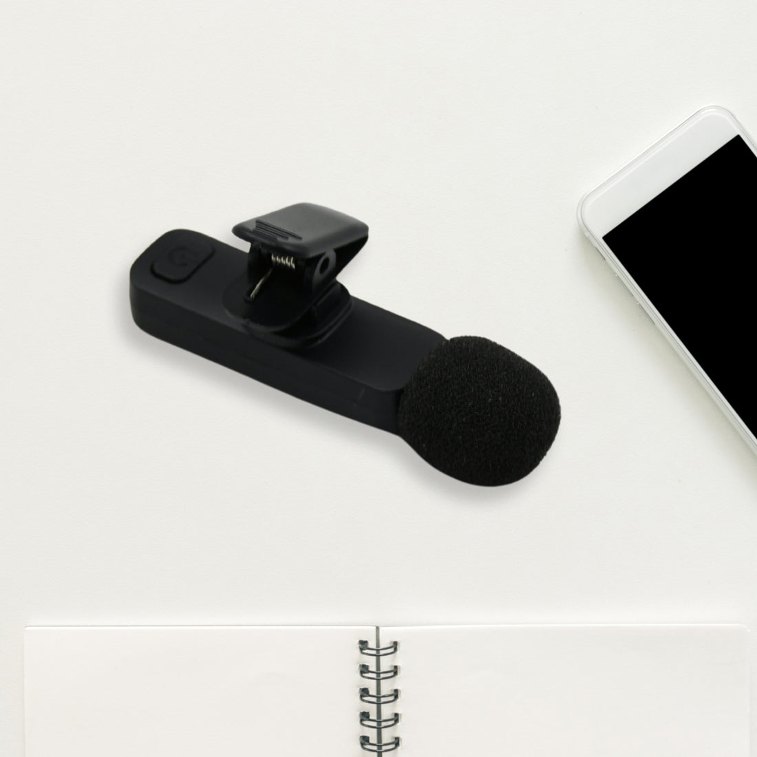 12639 Intelligent Noise Cancelling Live Streaming Clip On Microphone For Type-c  For Iphone With Charging Mini Wireless Lapel Collar Microphone - Shop Gharse