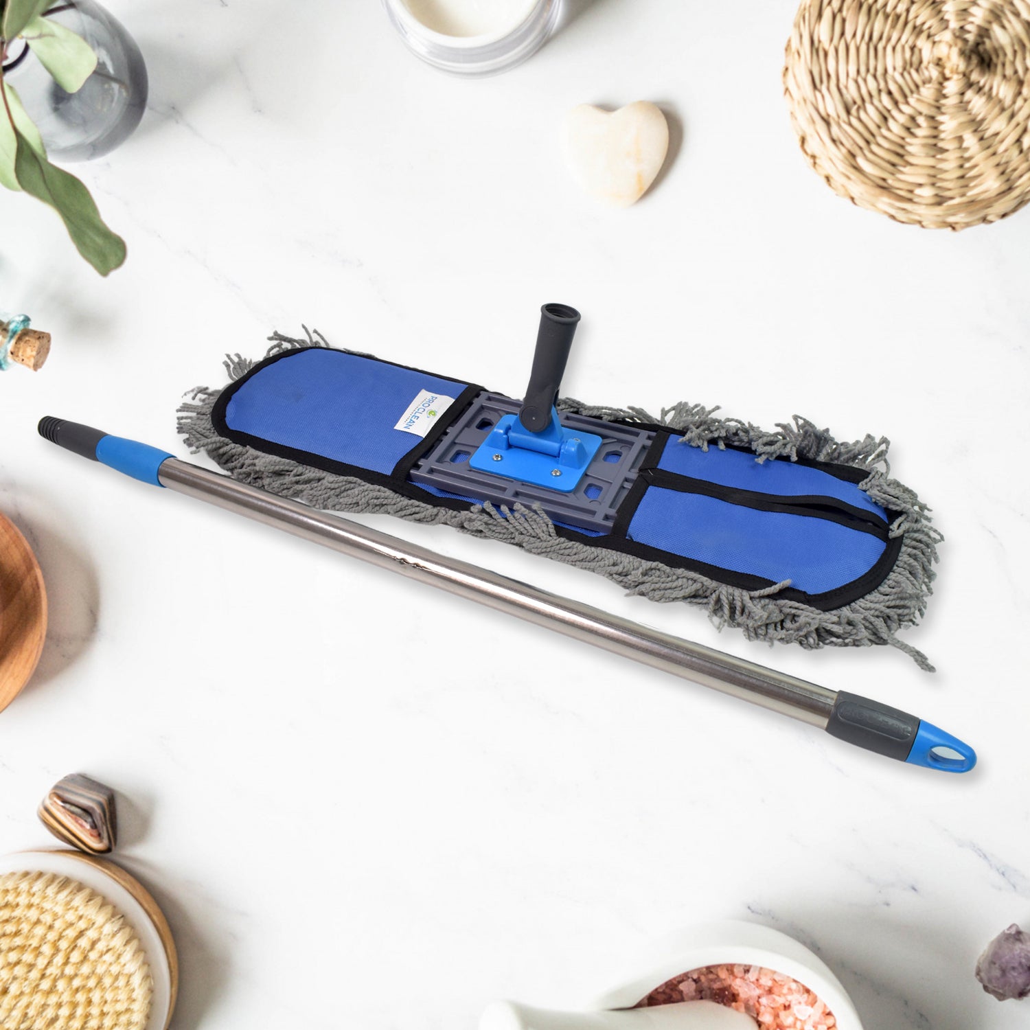 Wet And Dry Cotton Pad Floor Mop With Long Aluminium Handle (1 Pc  Large) - Shop Gharse