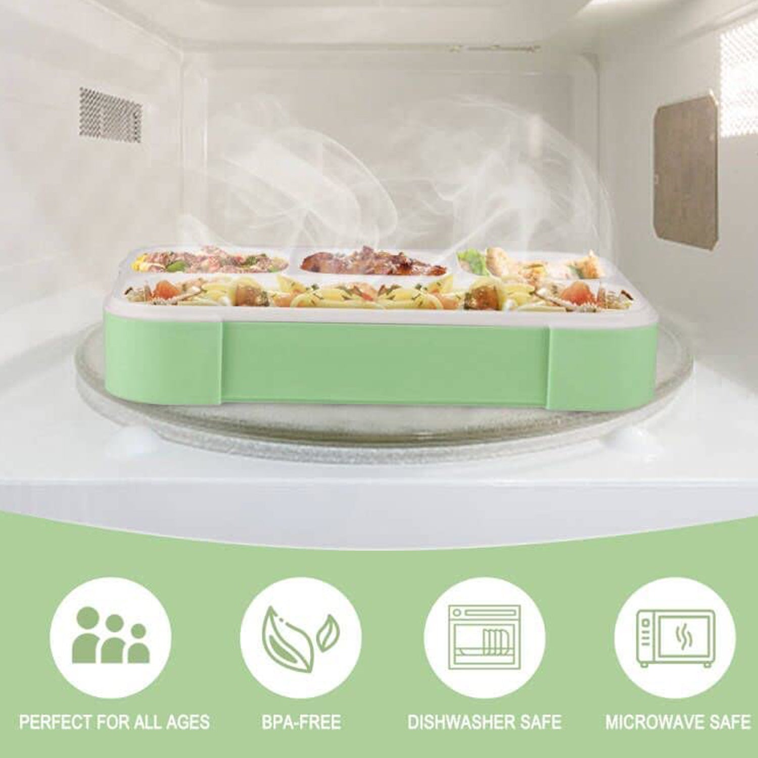 5212 Lunch Box 4 Compartment With Leak Proof Lunch Box For School  Office Use - Shop Gharse