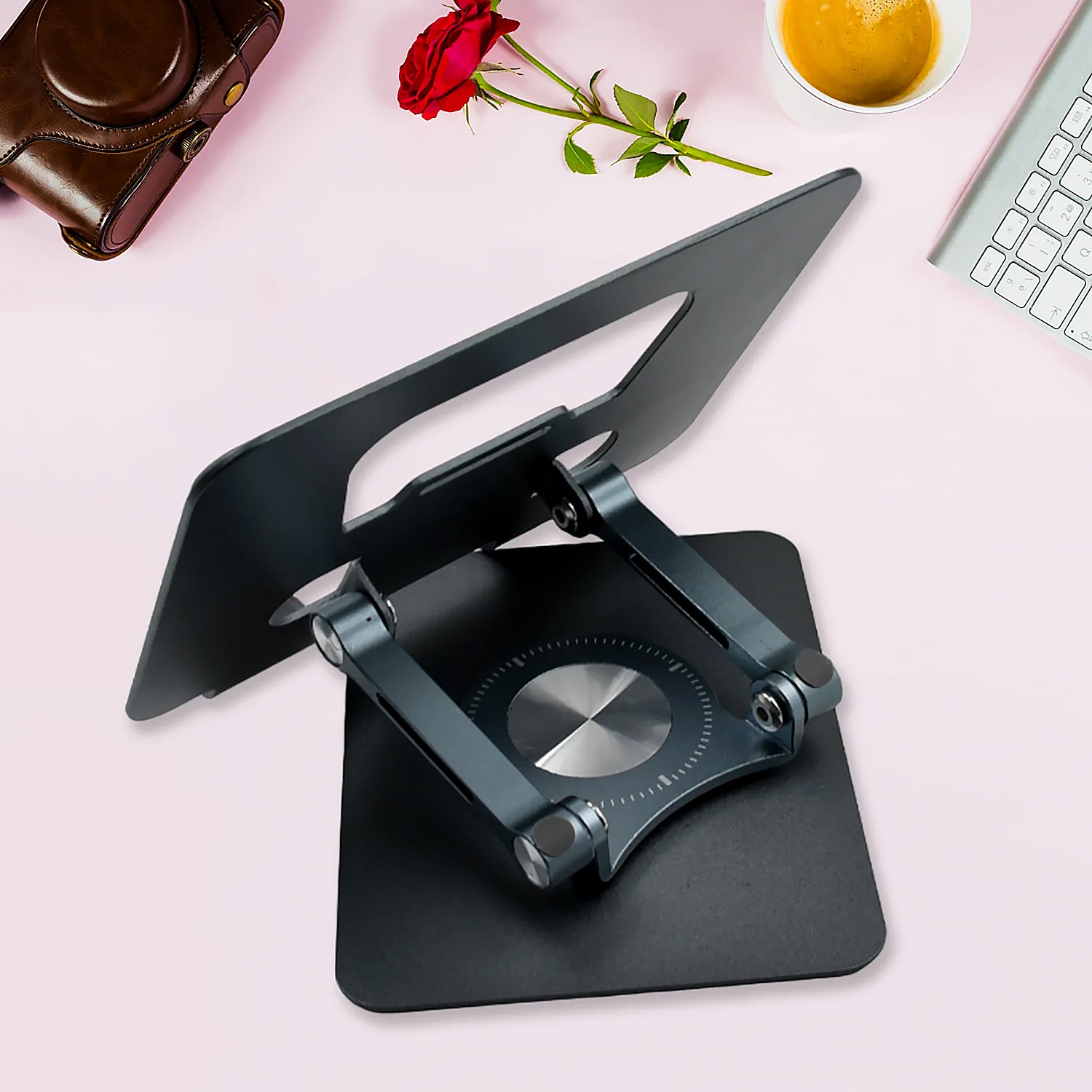 Aluminum Alloy 360rotating Bracket Adjustable Laptop Stand Portable Foldable Ergonomic Laptop Support - Shop Gharse