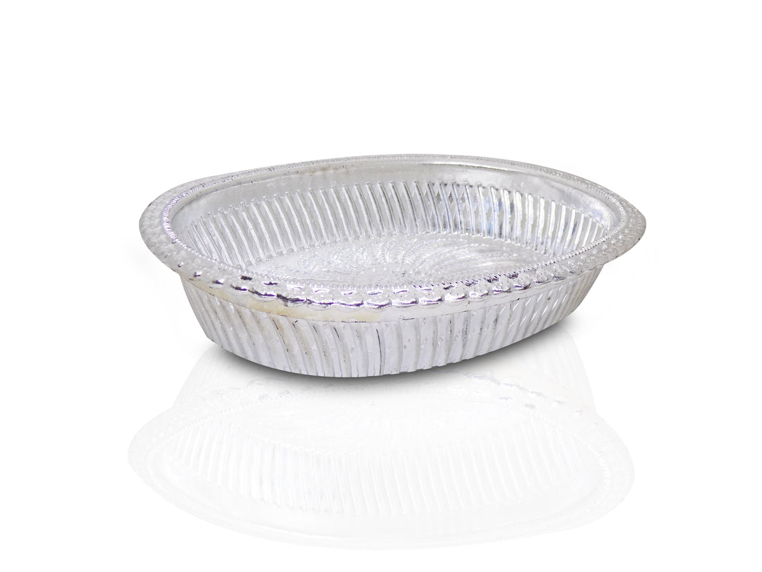 2090 Multipurpose Royal Design Oval Silver Gift Tray - Shop Gharse