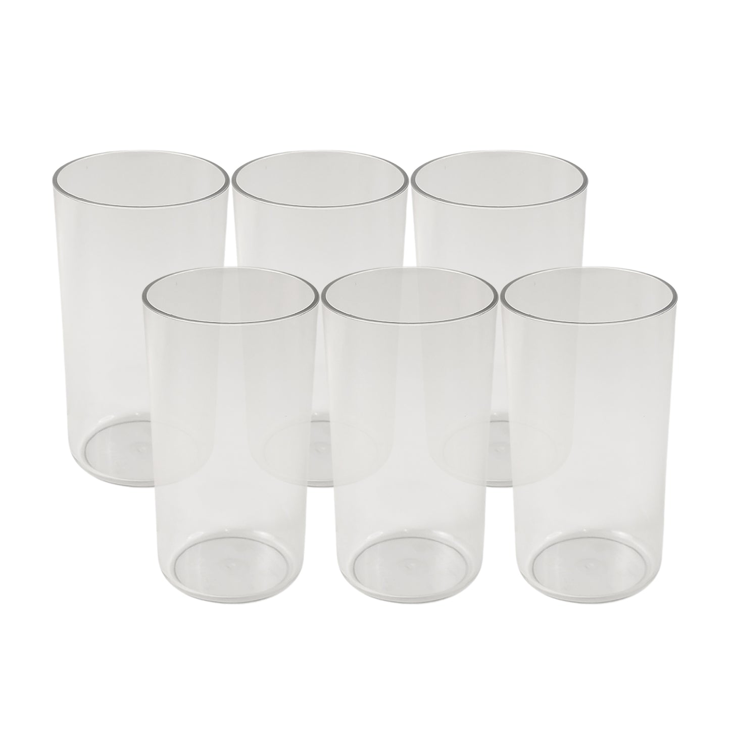 Apex Clear Plastic Tumbler  Glass Set  6-piece Unbreakable - Shop Gharse