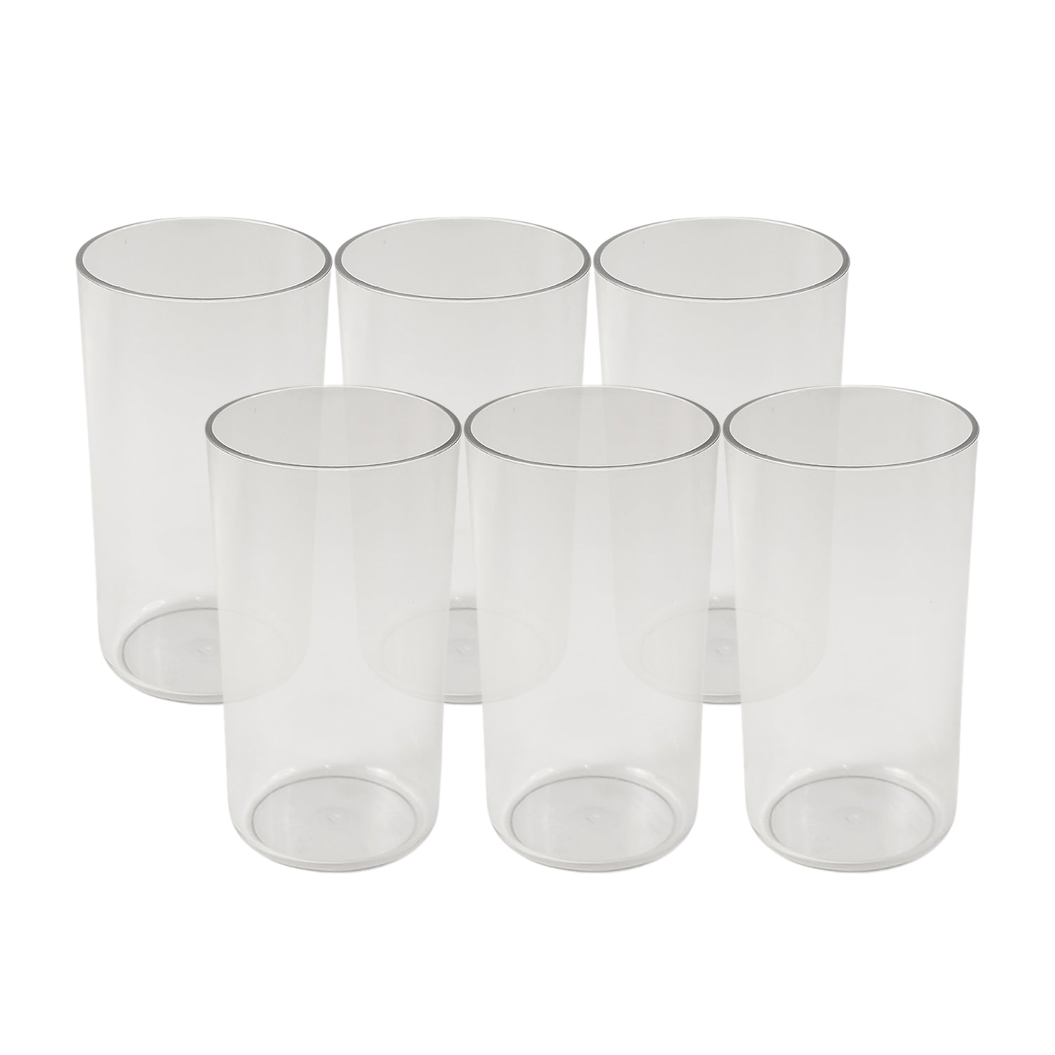 Apex Clear Plastic Tumbler  Glass Set  6-piece Unbreakable - Shop Gharse