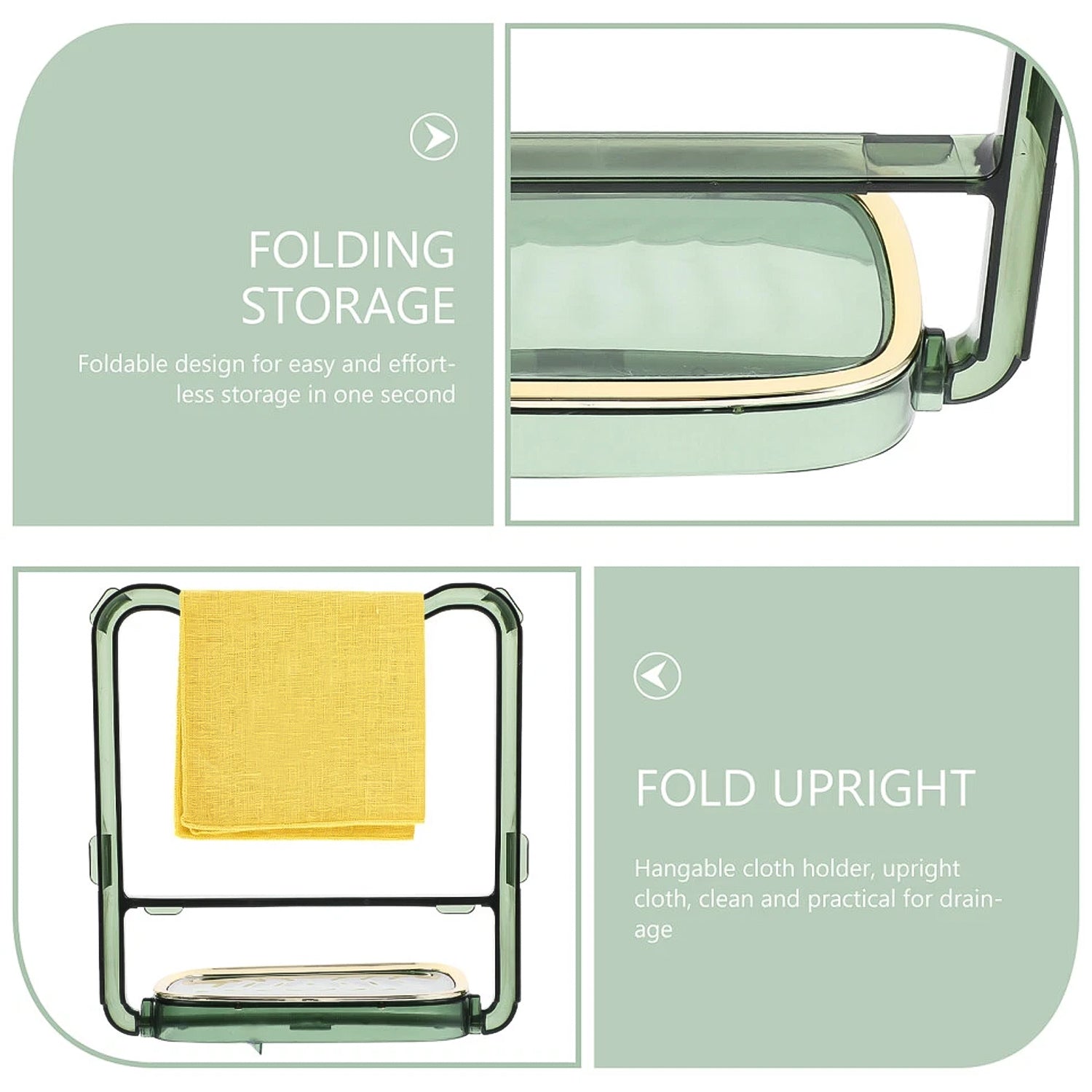 2-in-1 Self-adhesive Towel Hanger  Soap Holder Stand (1 Pc) - Shop Gharse