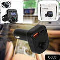 8533 Car-x8 Bluetooth Fm Transmitter Kit For Hands-free Call Receiver  Music Player  Call Receiver  Fast Mobile Charger Ports For All Smartphoneswith 3.1a Quick Charge Dual Usb Car Charger - Shop Gharse