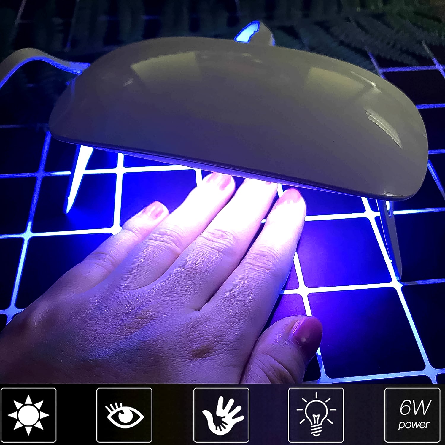 Uv Led Lamp Nail Dryer Mini Portable Nail Lamp Professional  (1 Pc) - Shop Gharse