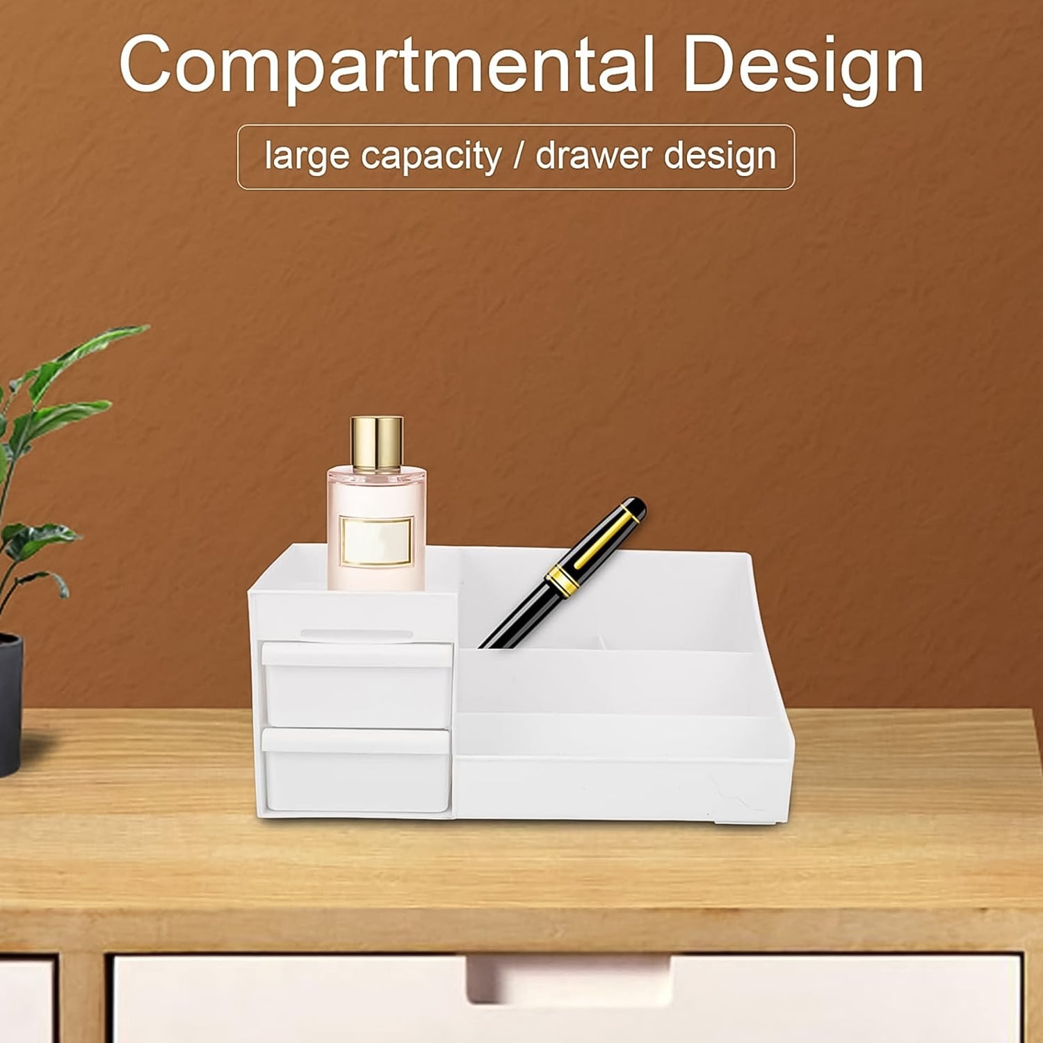 Large Capacity Desktop Cosmetic Storage Box (1 Pc  Mix Color) - Shop Gharse