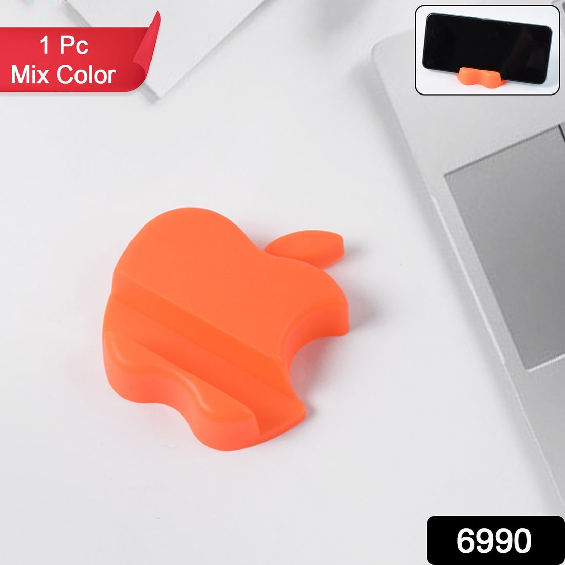 Apple-shaped Plastic Mobile Phone Holder (1 Pc  Mix Color) - Shop Gharse