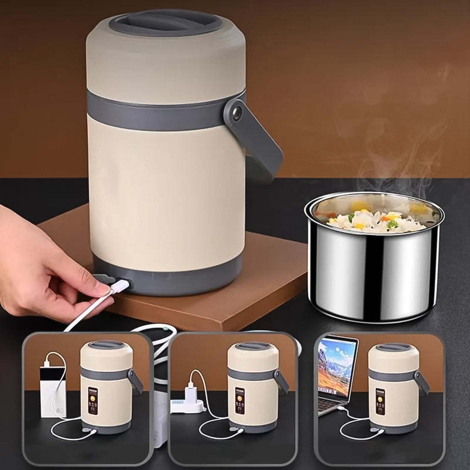 Usb Electric Heated Lunch Boxes (2 Ltr.) - Shop Gharse