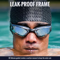 Professional Anti-fog Uv Protection Swimming Goggles With Mirrored Lenses And Earplugs - Shop Gharse