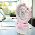 Desktop Fan - Camping Fan With Led Light Portable Humidifying Fan (1 Pc  Plug  Play Fan) - Shop Gharse