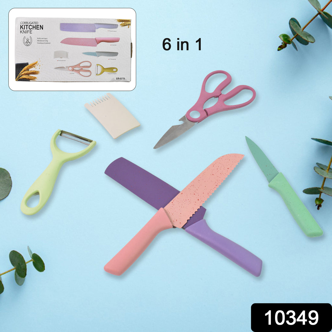 Professional Colorful Kitchen Knives Set (6 Pcs Set) - Shop Gharse