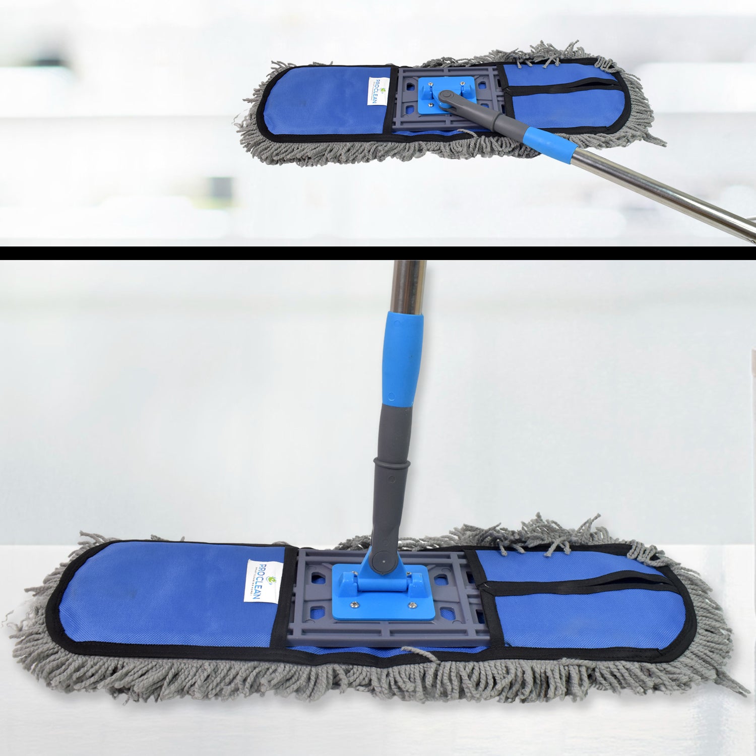 Wet And Dry Cotton Pad Floor Mop With Long Aluminium Handle (1 Pc  Large) - Shop Gharse