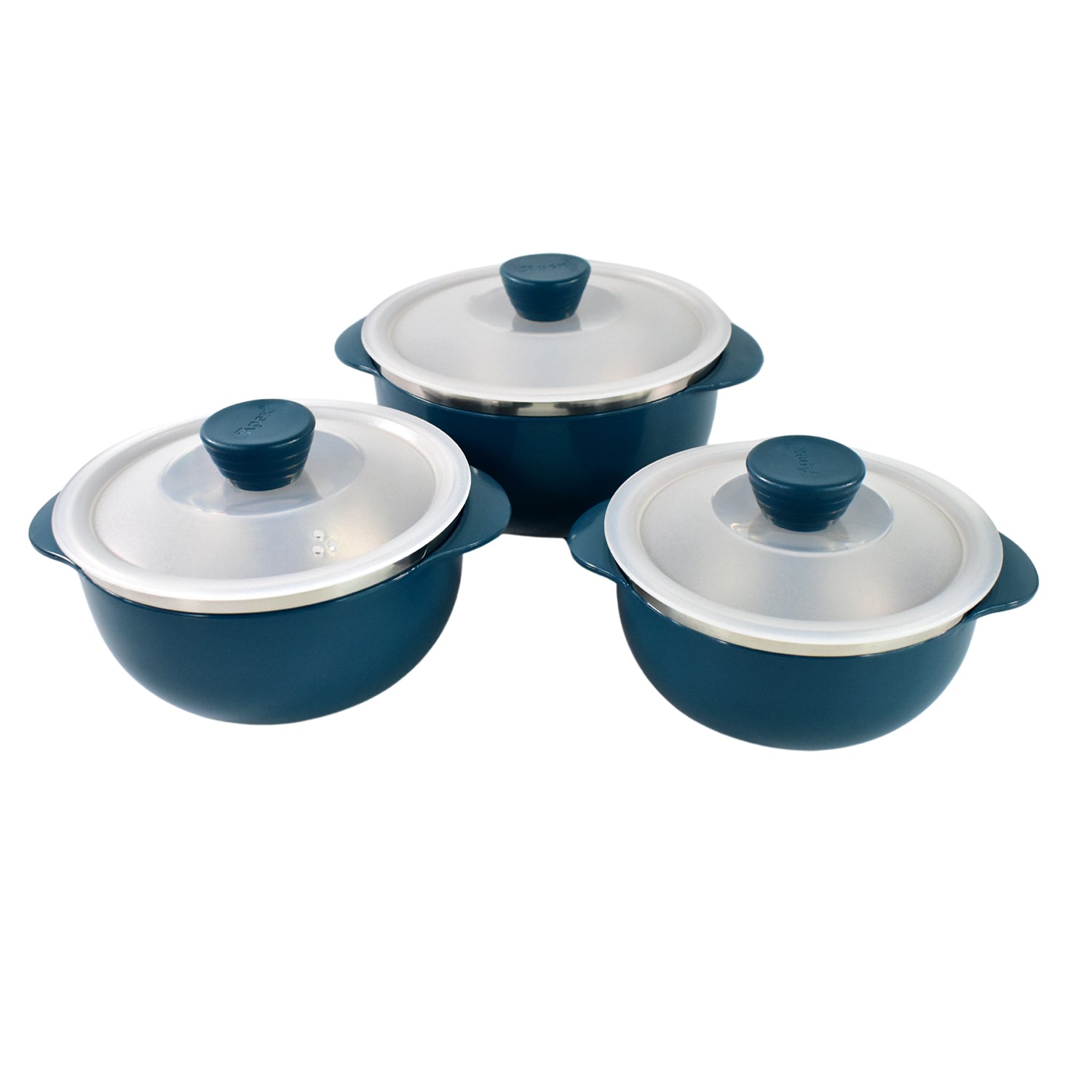 Apex Microwave-safe Serving Bowl 3 Pcs Set (700ml 1000ml 1400ml) - Shop Gharse