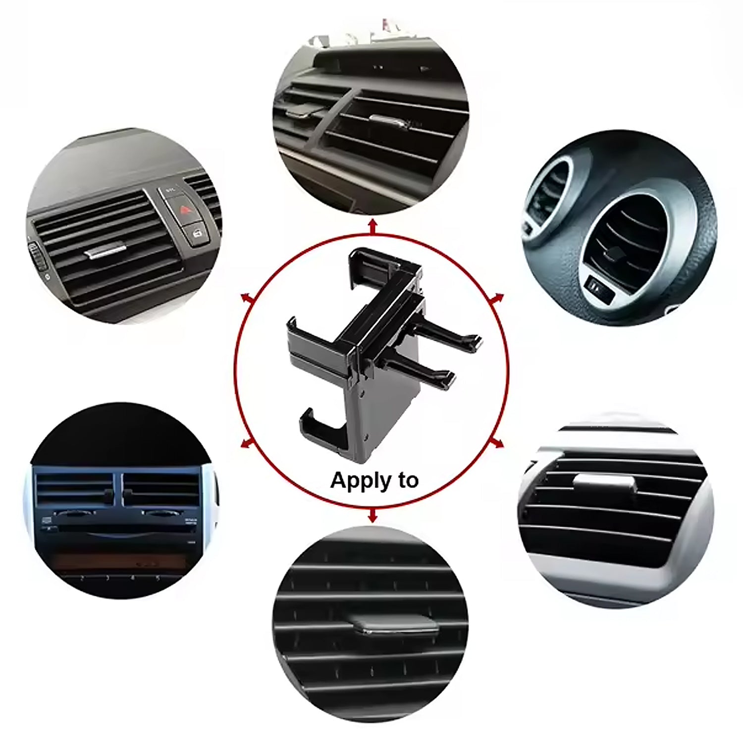 12857smartphone Car Phone Holder Car Air Conditioning Vent Phone Holder Holder Stand For Mobile Phone Cellphone Gps Dashboard Bracket For Car (1 Pc) - Shop Gharse